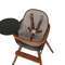 Micuna-Ovo-Luxe-Kinderstoel-Antraciet met beige kunstleren tuigje