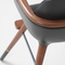 Micuna-Ovo-Luxe-Kinderstoel-Antraciet met beige kunstleren tuigje